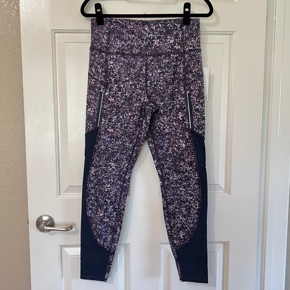 Fabletics Leggings size Medium Ranier Printed Mesh Tights